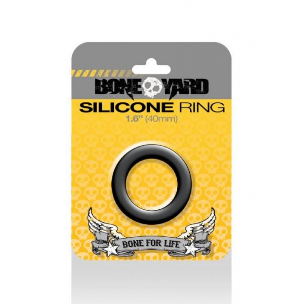 Boneyard Silicone Ring - 1.6 Inches - Black