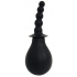 Rooster Tail Cleaner Rippled Anal Douche - Black