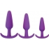 Rump Rockers 3 Piece Anal Plug Training Set - Violet Purple