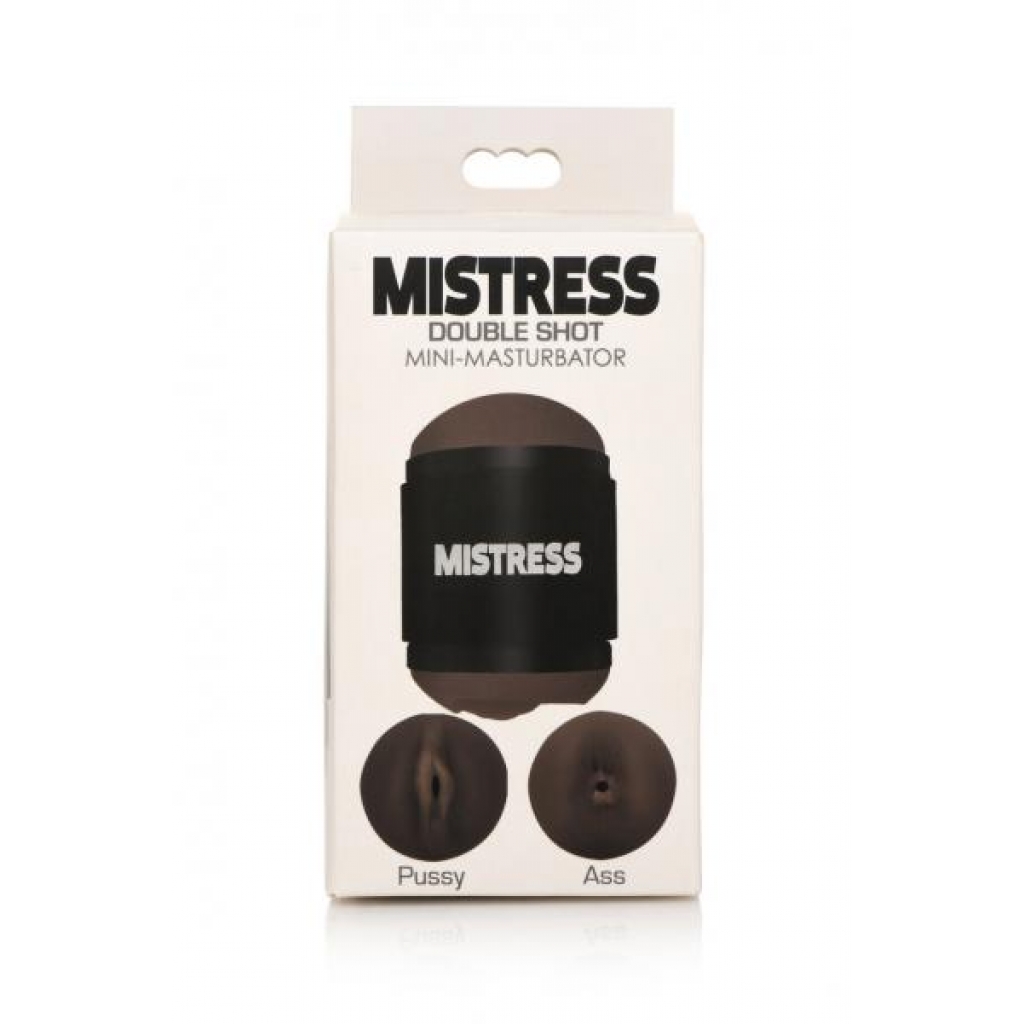 Mistress Double Shot Mini Masturbator - Dark Brown