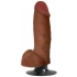 Jock Bareskin 7in Vibrating Latte Dildo - Brown