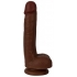 Thinz 7 inches Slim Dong with Balls Chocolate Brown