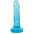 Translucent Lollicock Slim Stick Dildo - Berry Ice Blue