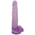 Lollicock 8 Inch Slim Stick Dildo with Balls - Purple Grape Ice