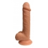 Easy Riders 7 Inch Dual Density Silicone Dong with Balls - Beige