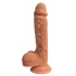 Easy Riders 8 inches Dual Density Silicone Dong with Balls - Beige