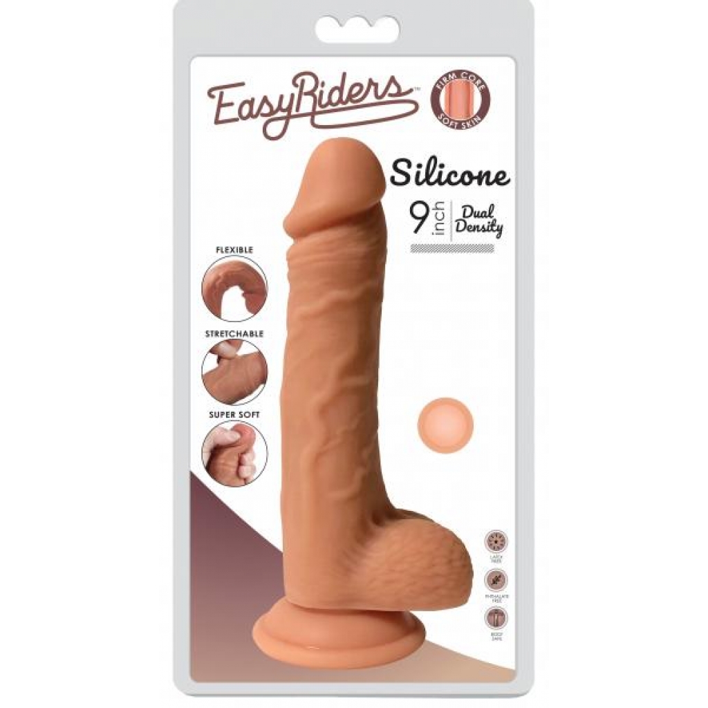 Easy Riders 9 Inch Dual Density Dong with Balls