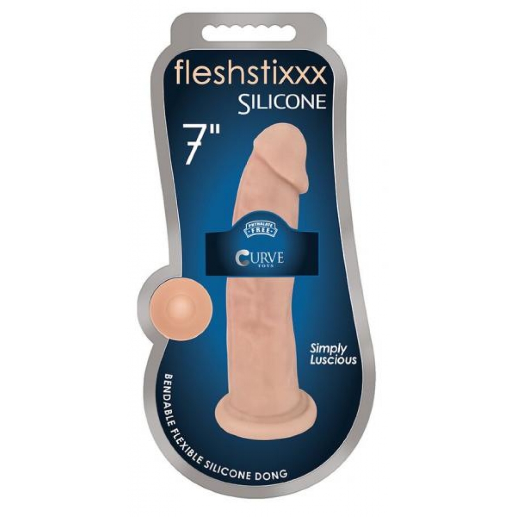 Fleshstixxx Silicone 7 inches Dildo Beige