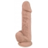 Fleshstixxx Silicone 8 Inch Dildo with Balls - Beige