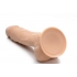 Fleshstixxx 8in Vibrating Dildo with Balls - Medium Tan