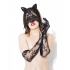 Darque Cat Mask & Glove Set - Black O/S