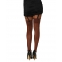 Sheer Thigh High Stockings with Back Seam in Espresso - One Size Fits Most