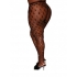 Geometric Fence Net Pantyhose with Rhinestones - Plus Size