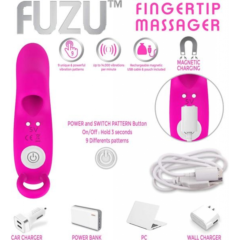 Fuzu Sensa Skin Activated Fingertip Vibe - Pink