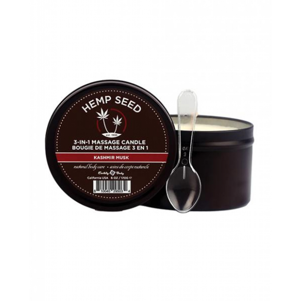 Hemp Seed 3-in-1 Candle in Kashmir Musk - 6oz