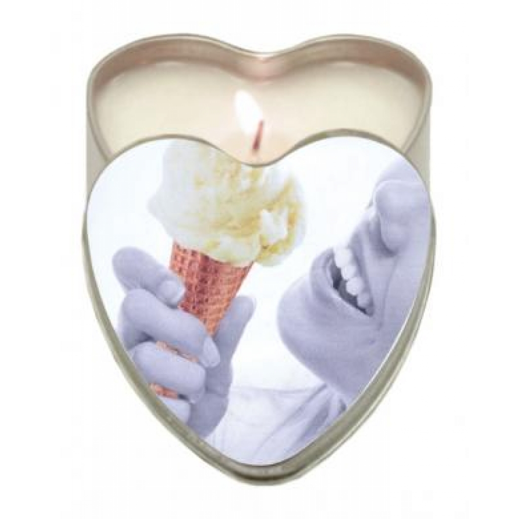 Edible Vanilla Heart Candle for Massage