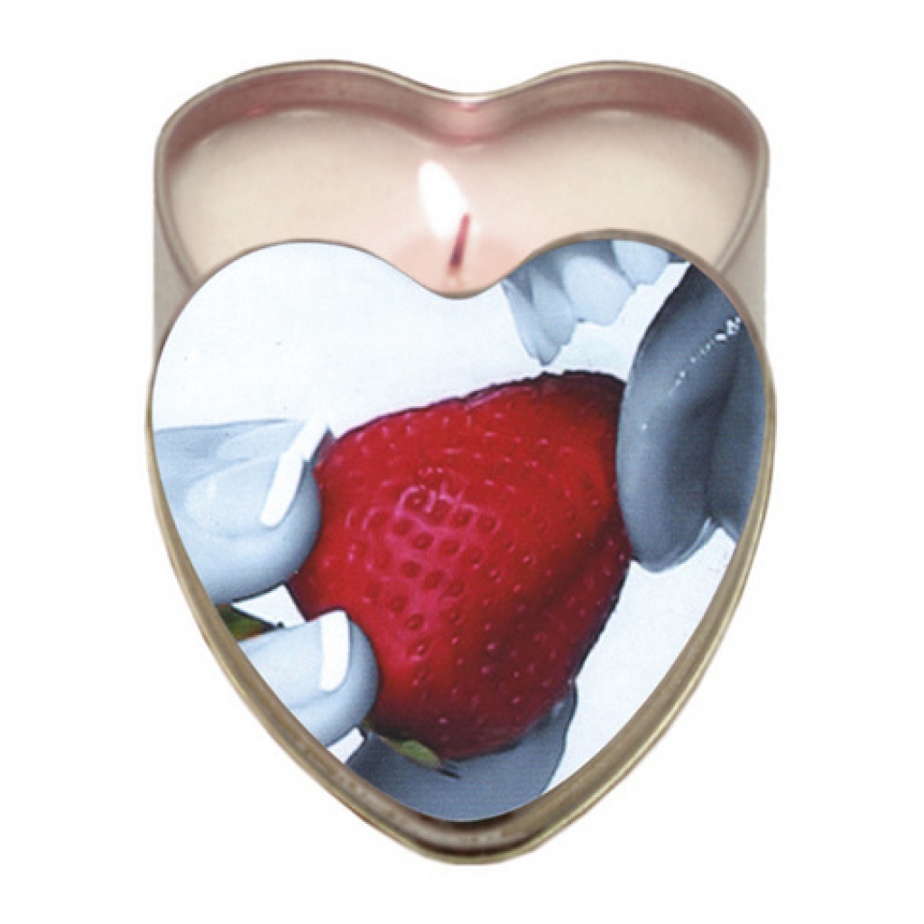 Edible Heart Candle - Strawberry Scent