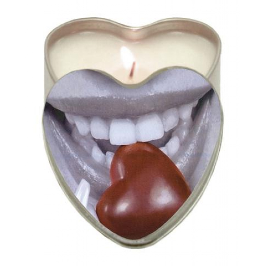 Edible Heart Candle - Chocolate