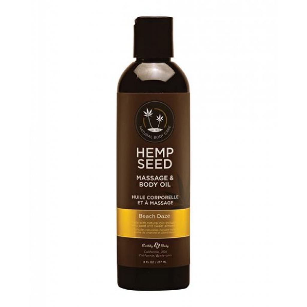 Hemp Seed Massage Oil Beach Daze - 8 Oz