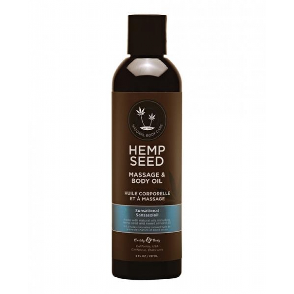 Hemp Seed Sunsational Massage Oil - 8 oz