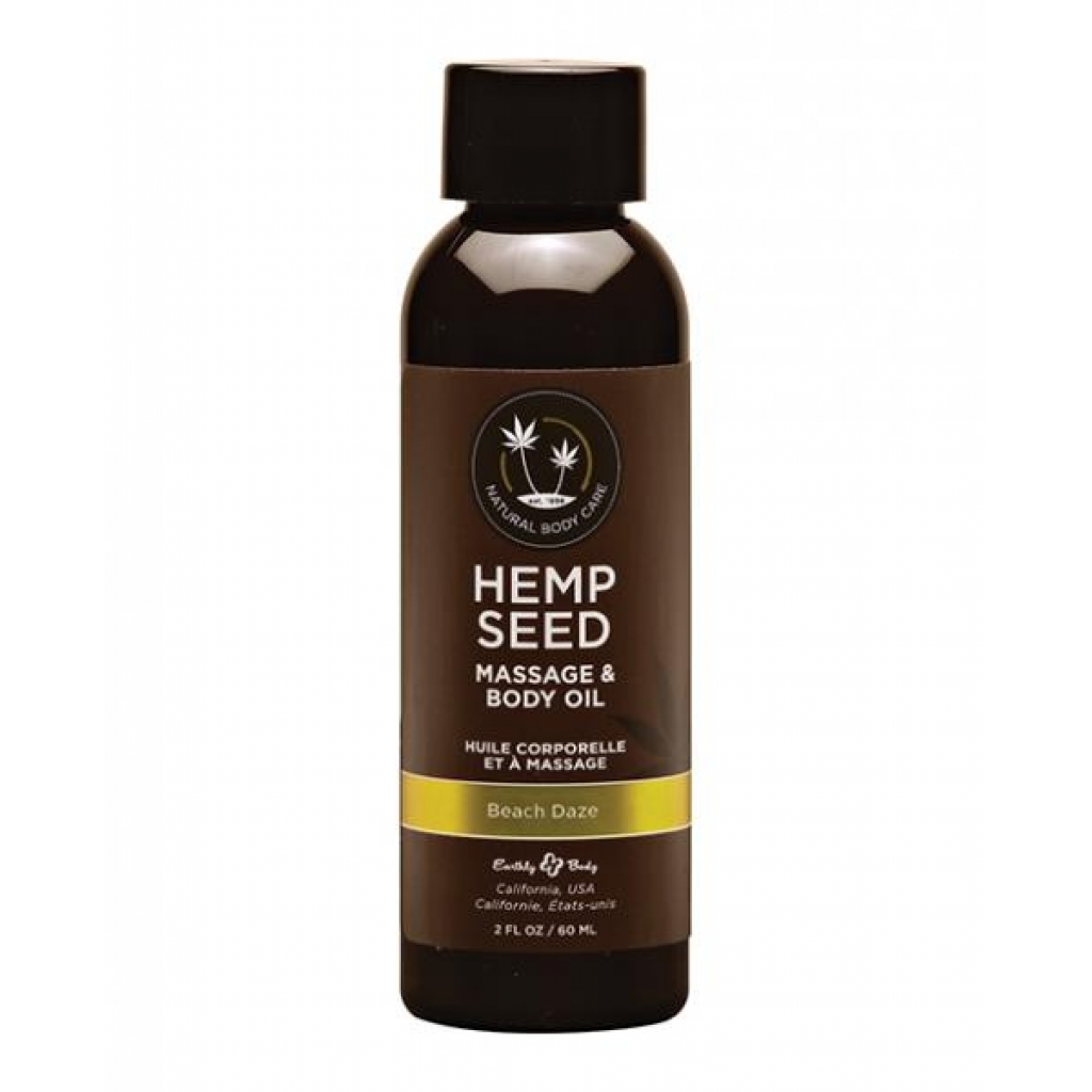 Hemp Seed Massage Oil - Beach Daze 2 Oz