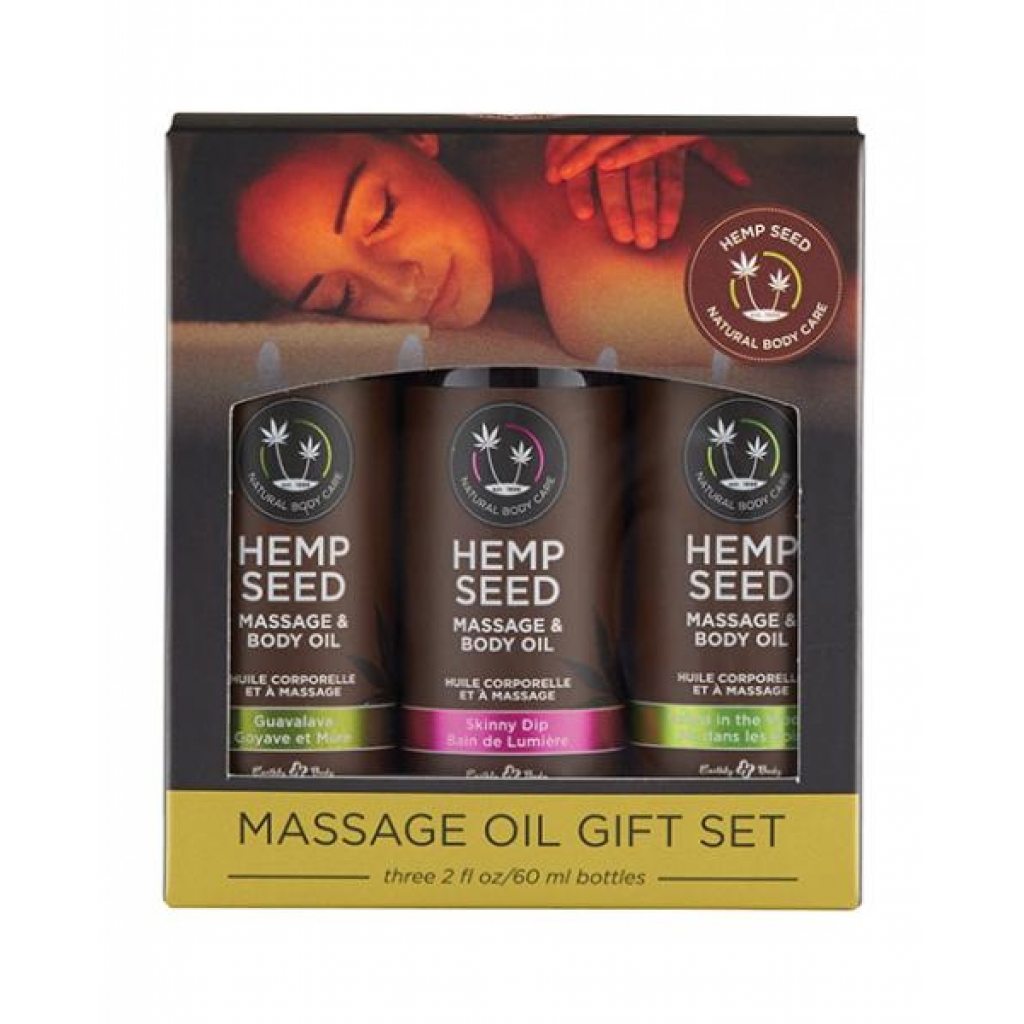 Massage Oil Gift Set Box - 3 Bottles