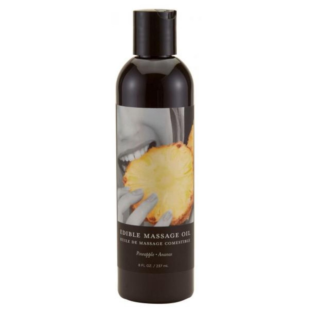 Earthly Body Pineapple Edible Massage Oil - 8 Oz