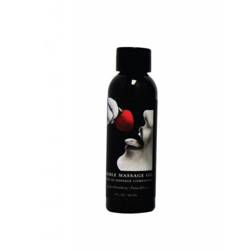 Earthly Body Edible Massage Oil - Strawberry 2oz