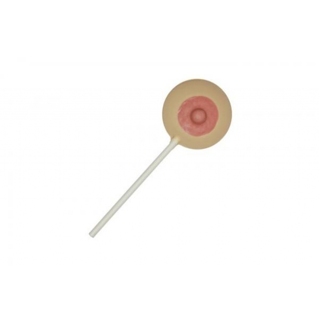 Small Single Boob Butterscotch Lollipop - Fun Dessert Treat