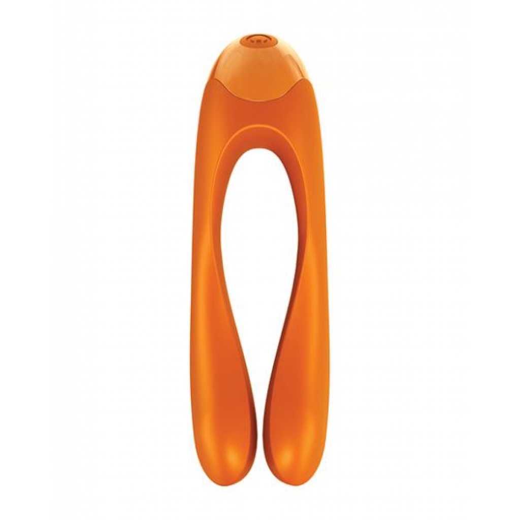 Satisfyer Candy Cane Finger Vibrator - Orange