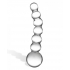 Curved Glass Beaded Dildo: 5 inches Clear Design