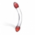 Artistic Red Head Glass Double Dildo