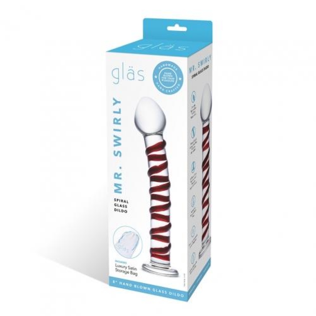 Glas Mr. Swirly Spiral Glass Dildo - Red