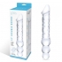 Glas 12in Double Ended Dildo W / Anal Beads Clear