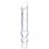 Glas 12in Double Ended Dildo W / Anal Beads Clear