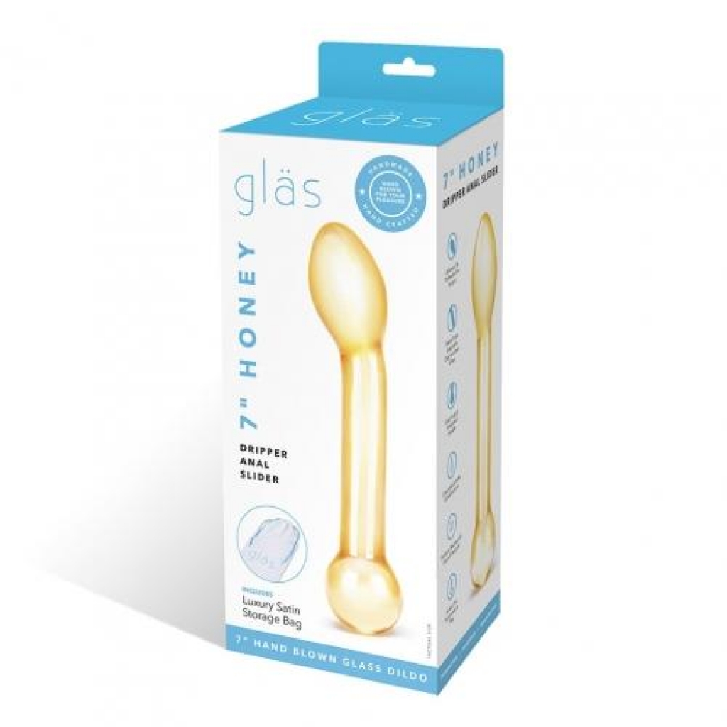 Glas 7-Inch Honey Dripper Anal Slider - Gold