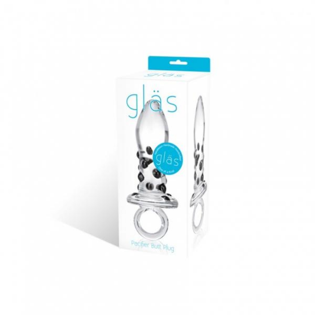 Glas Pacifier Clear Glass Butt Plug