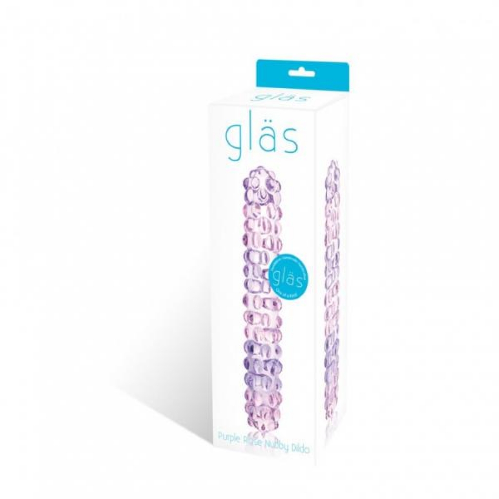 Purple Rose Nubby Dildo - Clear