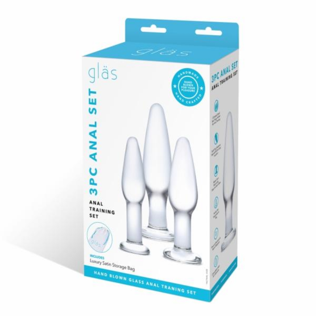 Glas 3-Piece Glass Anal Training Set - Clear