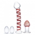 Glas 4pc Mr Swirly Set W/ Glass Kegel Balls & Butt Plug Clear