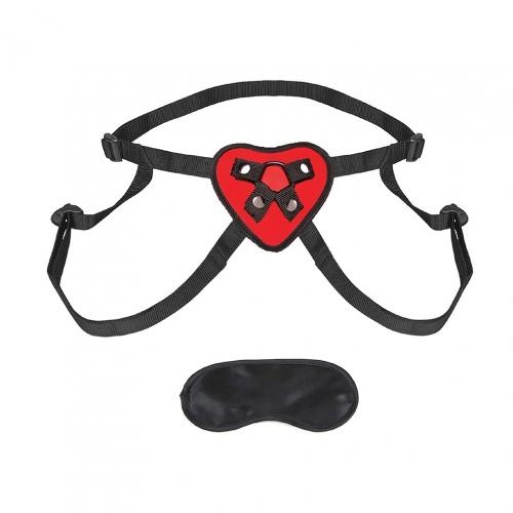 Lux Fetish Red Heart Strap-On Harness