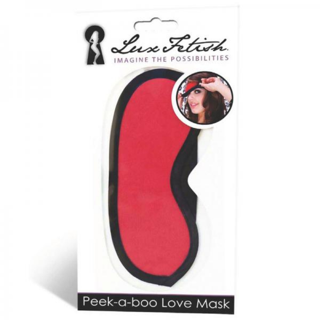 Lux Fetish Peek A Boo Love Mask - Red