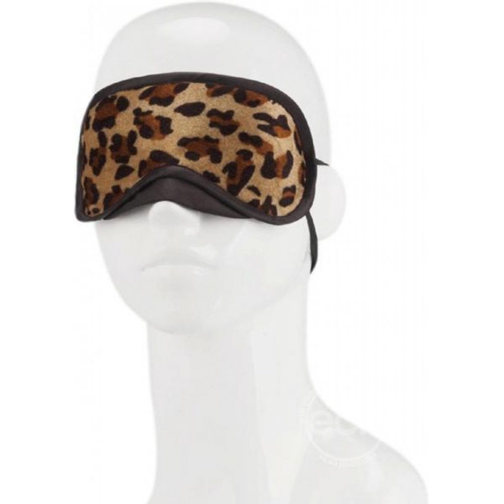 Lux Fetish Peek-a-boo Love Mask - Leopard Print