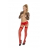 Sheer Thigh High Stockings - Red, One Size Fits Most