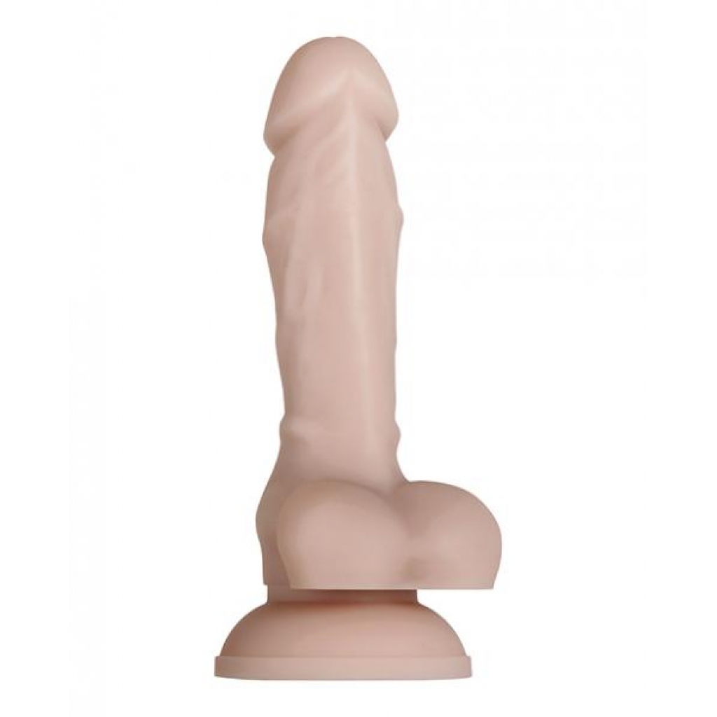 Real Supple Poseable Silicone 6 In Dildo - Light Beige