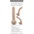 10-Inch Poseable Flexskin Dildo - True Feel - Light Beige