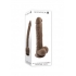 10 Inch Poseable Flexskin True Feel Dildo - Dark Brown