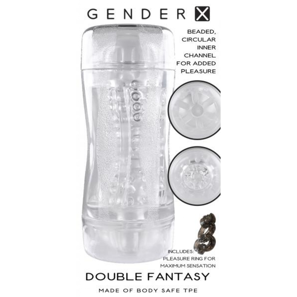 Gender X Double Fantasy Clear Male Masturbation Device