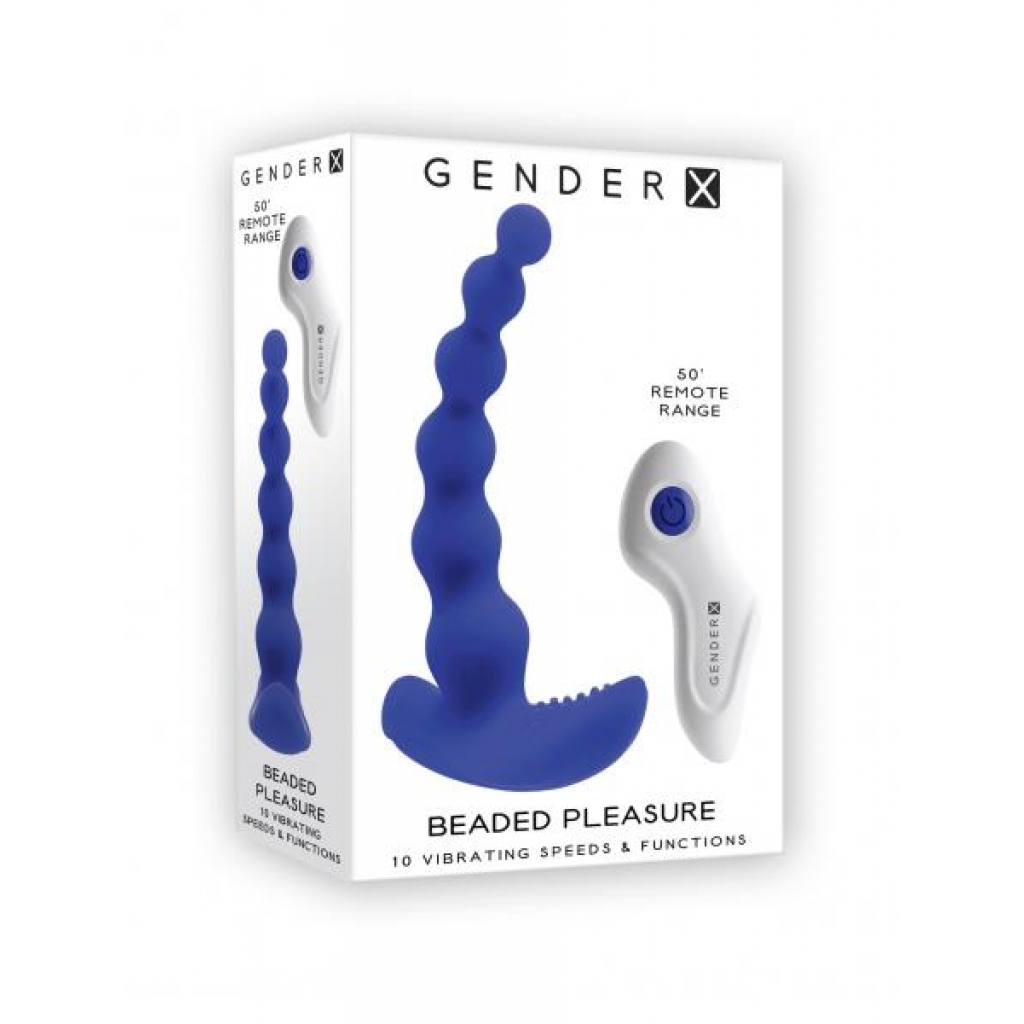 Gender X Beaded Pleasure Vibrator - Blue