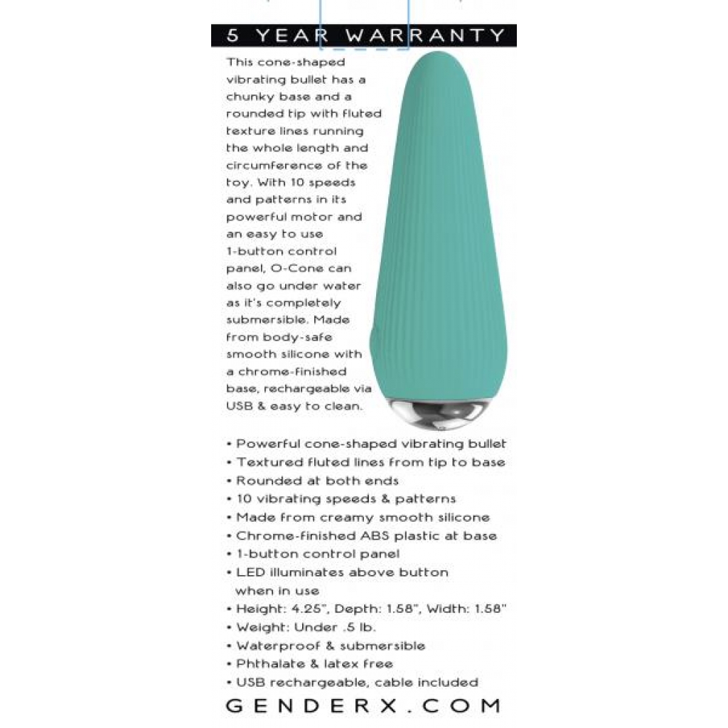 Gender X O-Cone Bullet Vibrator - Teal